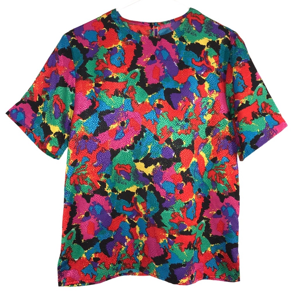 Vintage 1990s Vibrant Colors Blouse